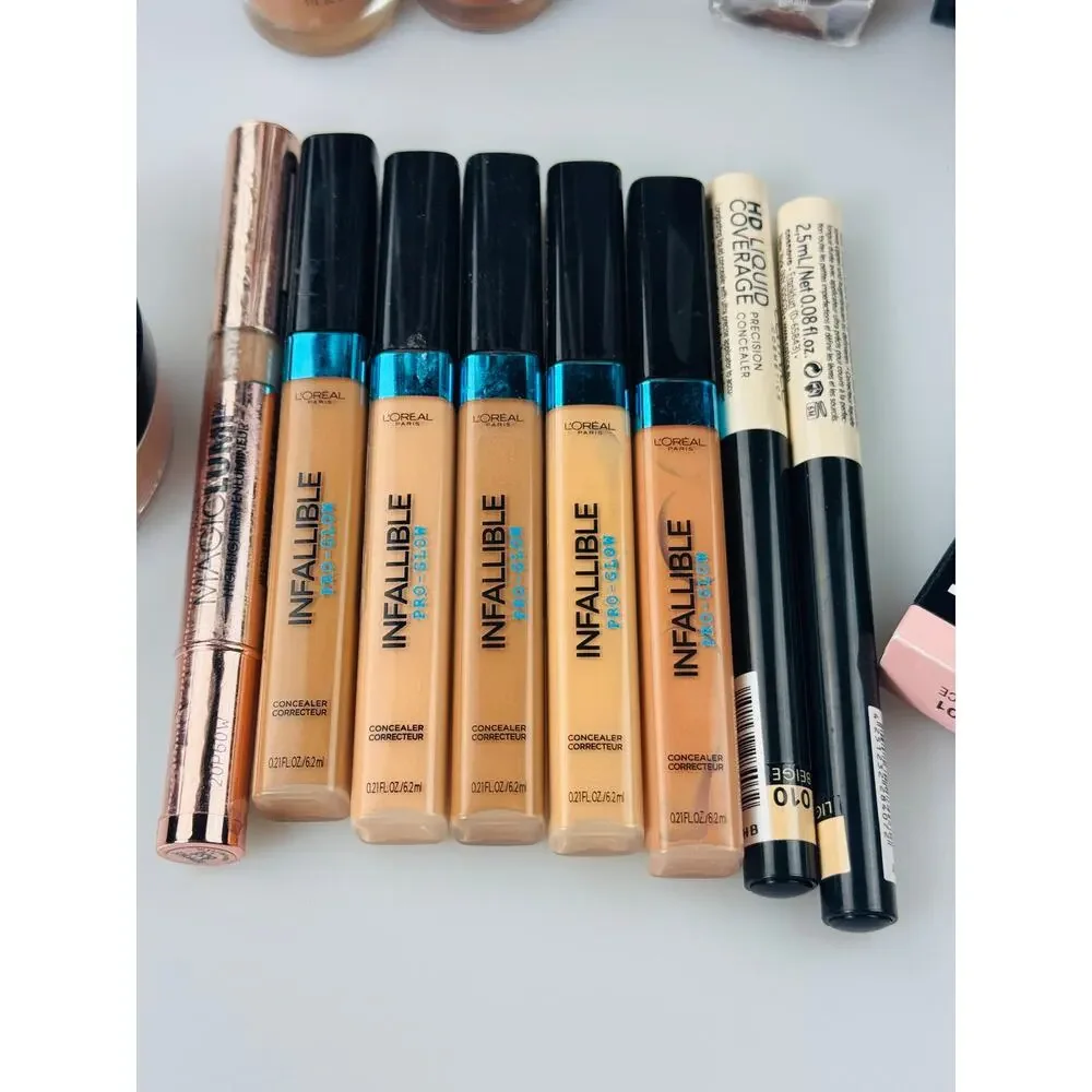 Lot of Foundations Concealers Setting Powder & Brightener Various Brands Shades